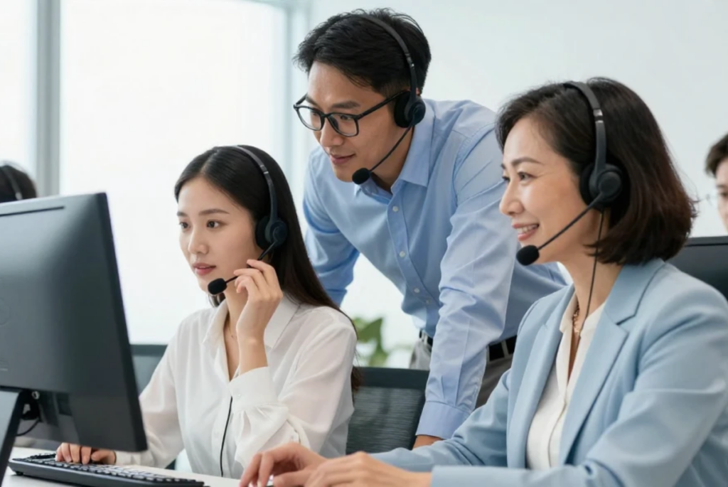 CORE Blog Body Images 2025 (1208x808) (14) Philippine customer support team working together as part of an alternative to layoffs through offshore staffing.
